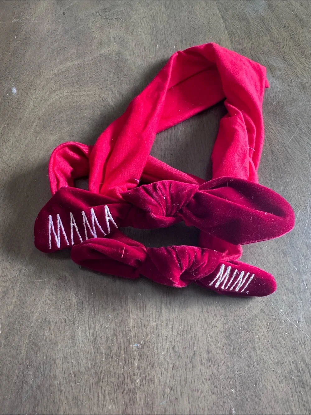 Raw Dunn Mama And Mini Christmas Headbands Red Velvet Bows - Holiday Matching